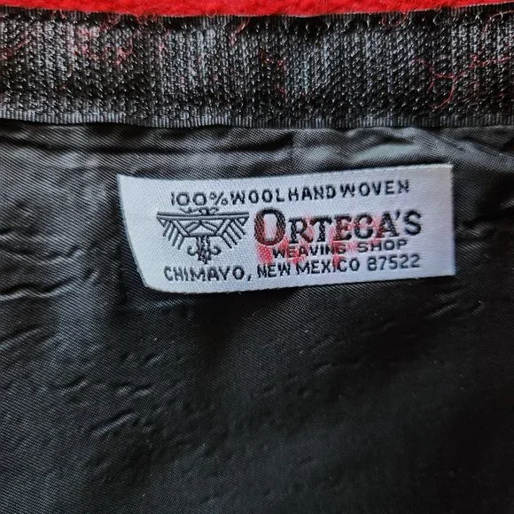 Orteca's Chimayo 100% Wool Hand Woven Navajo Native Southwest Shoulder Bag - Picture 8 of 9